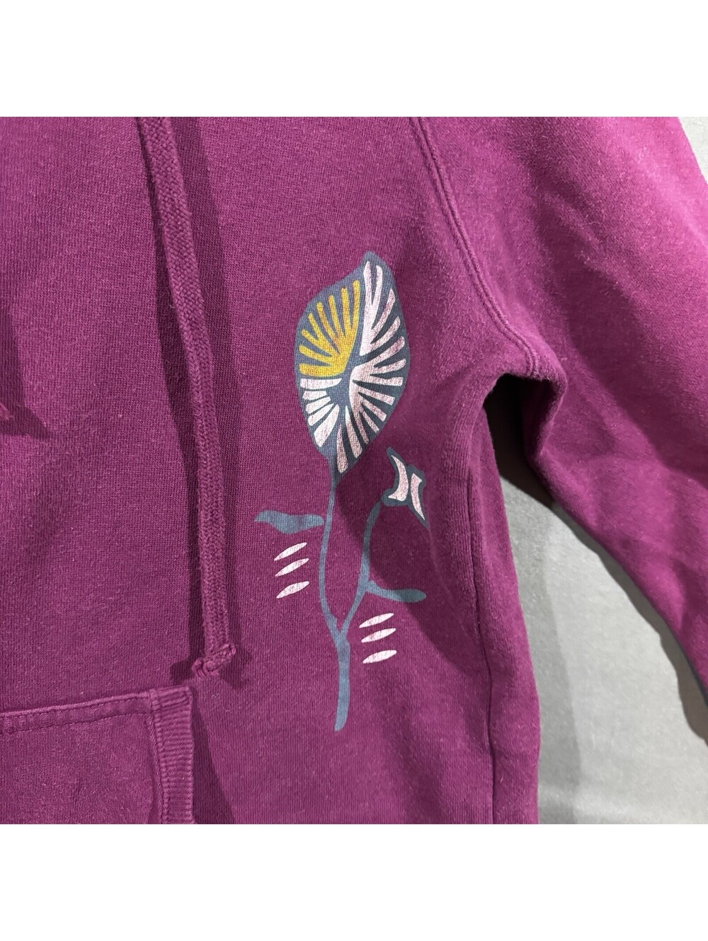 Hurley Womens Size M Purple Graphic Full Zip Sweatshirt Hoodie Outerwear Y2K - Picture 2 of 6